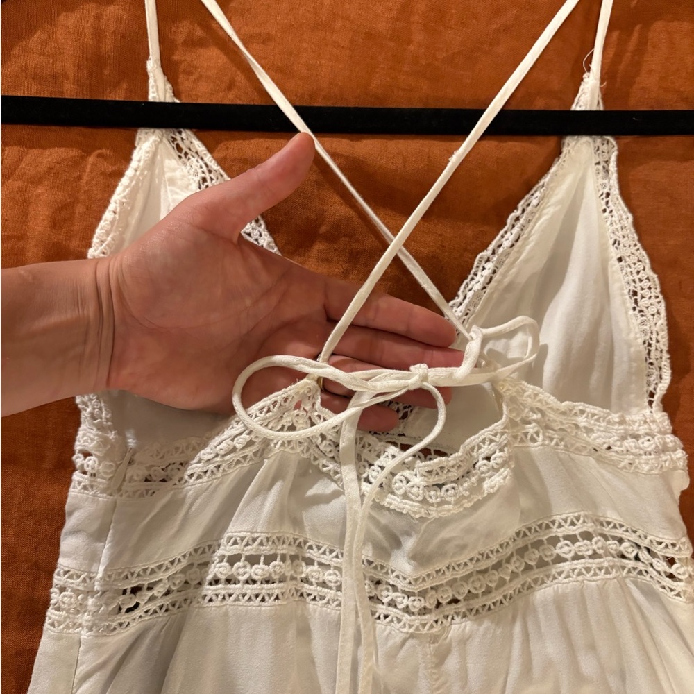 Forever 21 White Lace Detail Boho Maxi Dress - Picture 12 of 13